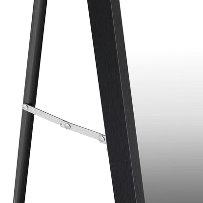 Wooden Full Length Mirror Rectangle 166x60cm Black