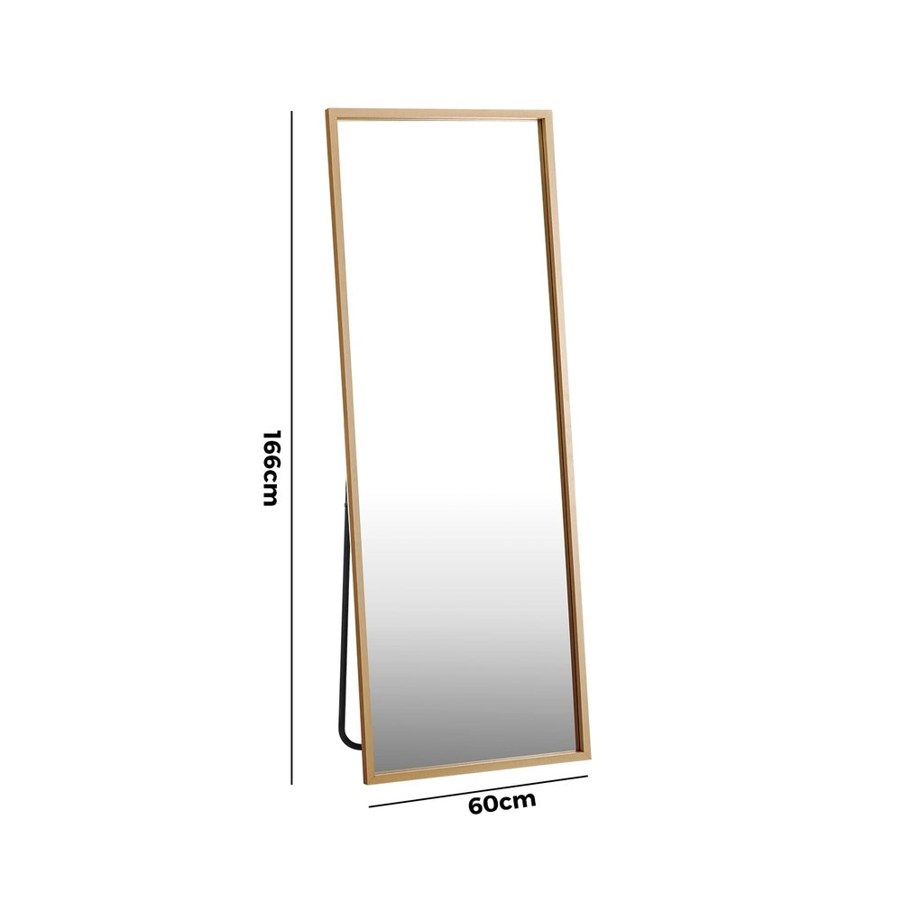Wooden Full Length Mirror 166x60cm Rectangle