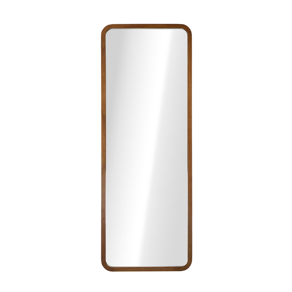 Full Length Mirror Rectangle Dressing Mirror Walnut Wood Frame