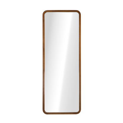 Full Length Mirror Rectangle Dressing Mirror Walnut Wood Frame