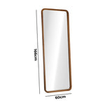 Full Length Mirror Rectangle Dressing Mirror Walnut Wood Frame
