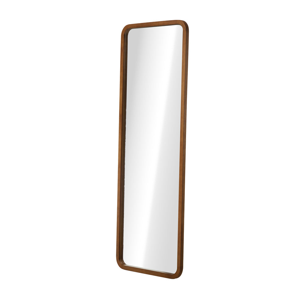 Full Length Mirror Rectangle Dressing Mirror Walnut Wood Frame