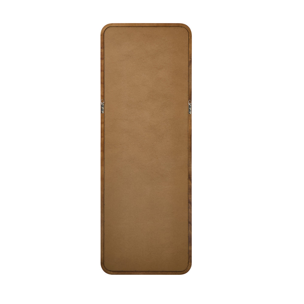 Full Length Mirror Rectangle Dressing Mirror Walnut Wood Frame