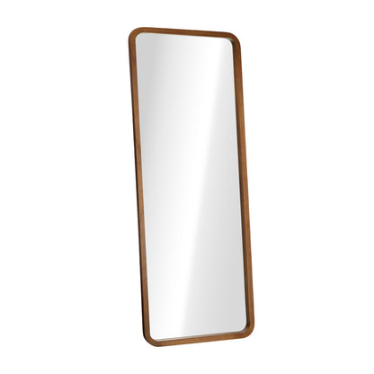Full Length Mirror Rectangle Dressing Mirror Walnut Wood Frame