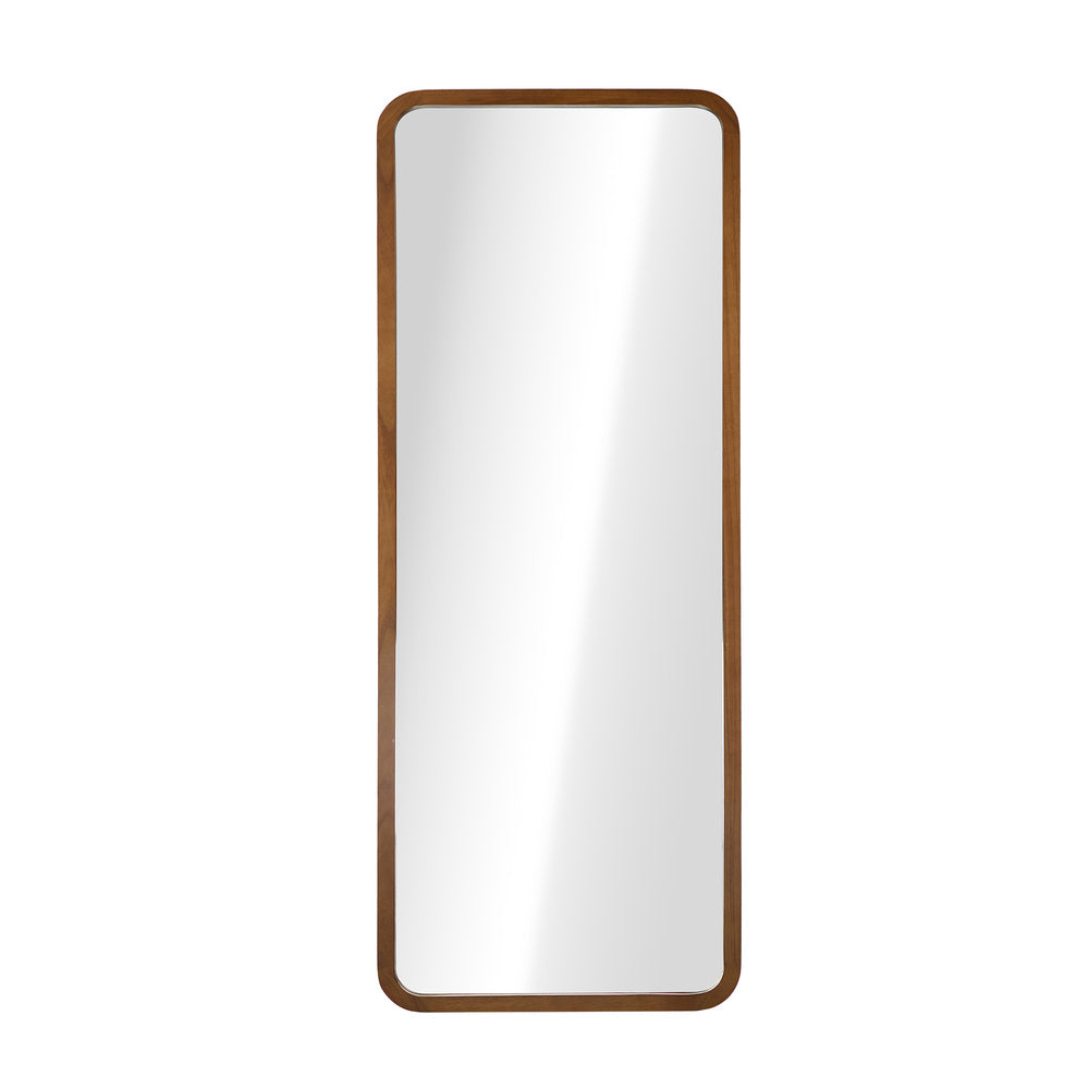 Full Length Mirror Rectangle Dressing Mirror Walnut Wood Frame