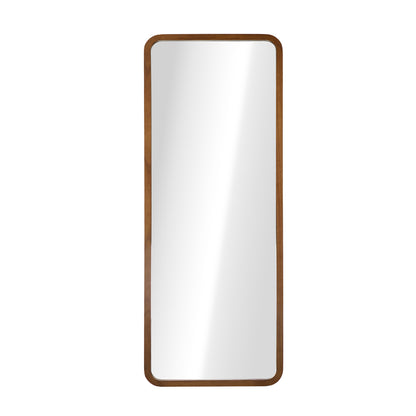 Full Length Mirror Rectangle Dressing Mirror Walnut Wood Frame