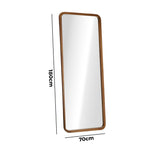 Full Length Mirror Rectangle Dressing Mirror Walnut Wood Frame