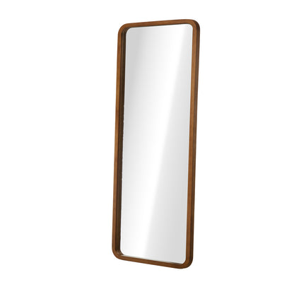 Full Length Mirror Rectangle Dressing Mirror Walnut Wood Frame