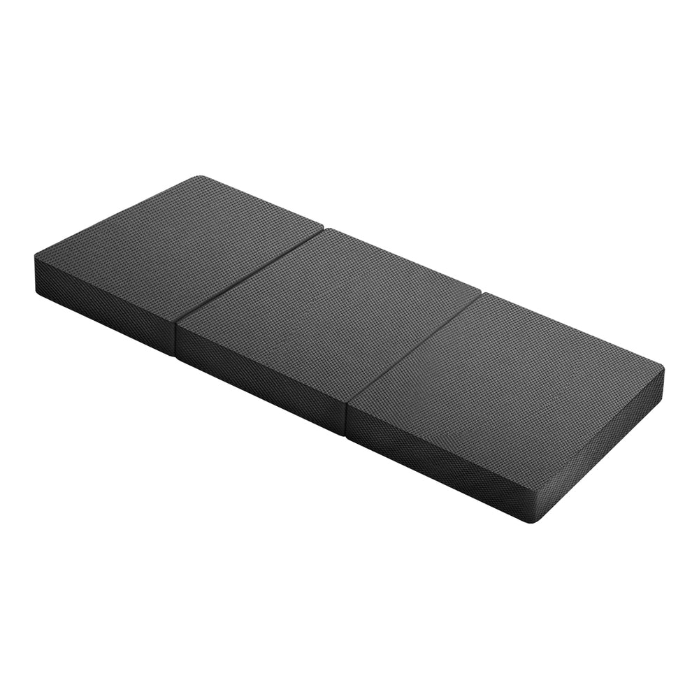 Folding Mattress Portable Single Sofa Foam Bed Grey