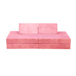 Kids Play Couch Modular Lounge Cushion Green/Pink