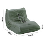 2X Floor Sofa Lounge Caterpillar Couch Single Pouffe
