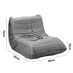 2X Floor Sofa Lounge Caterpillar Lazy Couch Single Pouffe