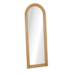 Full Length Arch Mirror 165x60cm Wood Wall Mounted White/Natural/Brown