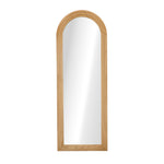Full Length Arch Mirror 165x60cm Wood Wall Mounted White/Natural/Brown