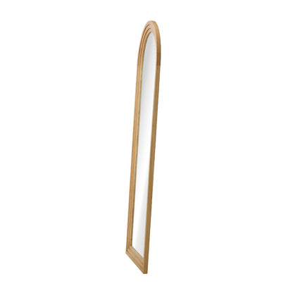 Full Length Arch Mirror 165x60cm Wood Wall Mounted White/Natural/Brown