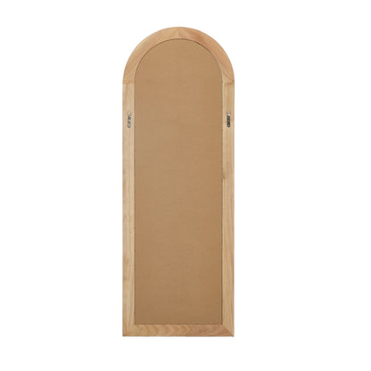 Full Length Arch Mirror 165x60cm Wood Wall Mounted White/Natural/Brown