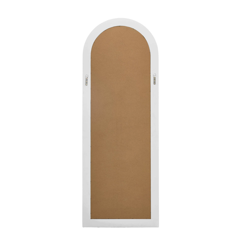 Full Length Arch Mirror 165x60cm Wood Wall Mounted White/Natural/Brown