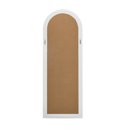 Full Length Arch Mirror 165x60cm Wood Wall Mounted White/Natural/Brown