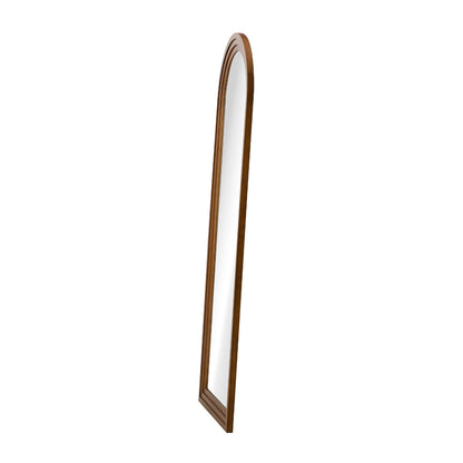 Full Length Arch Mirror 165x60cm Wood Wall Mounted White/Natural/Brown