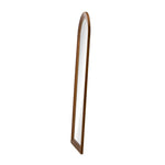 Full Length Arch Mirror 165x60cm Wood Wall Mounted White/Natural/Brown