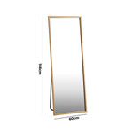 Wooden Full Length Mirror Rectangle Free Standing Black/White/Brown