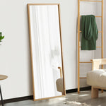 Wooden Full Length Mirror Rectangle Free Standing Black/White/Brown