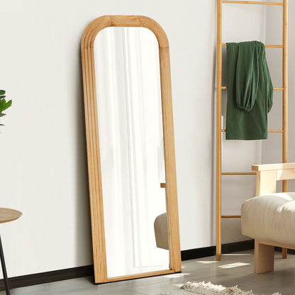 Full Length Arch Mirror 165x60cm Top Round Corner Natural/White/Brown