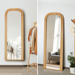 Full Length Arch Mirror 165x60cm Top Round Corner Natural/White/Brown