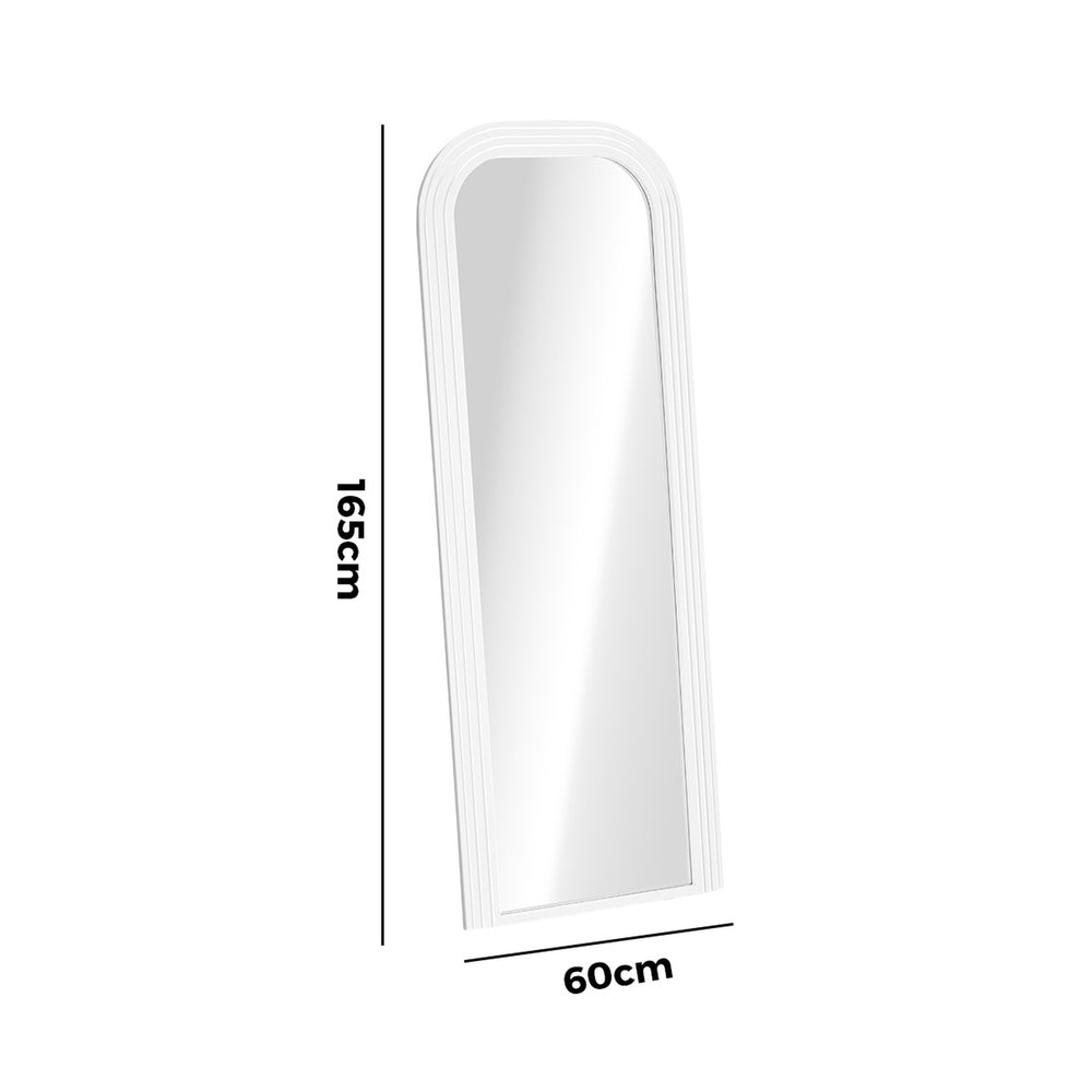 Full Length Arch Mirror 165x60cm Top Round Corner Natural/White/Brown