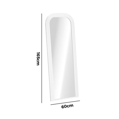 Full Length Arch Mirror 165x60cm Top Round Corner Natural/White/Brown