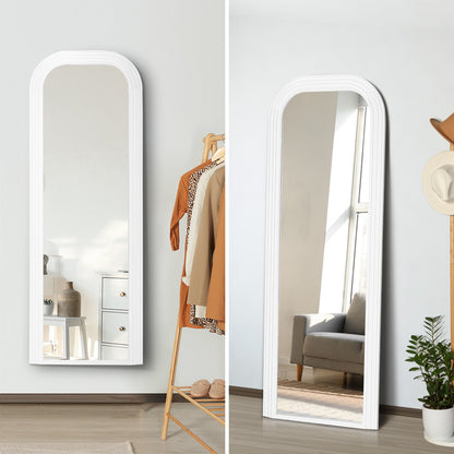 Full Length Arch Mirror 165x60cm Top Round Corner Natural/White/Brown