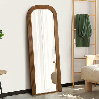 Full Length Arch Mirror 165x60cm Top Round Corner Natural/White/Brown
