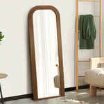 Full Length Arch Mirror 165x60cm Top Round Corner Natural/White/Brown