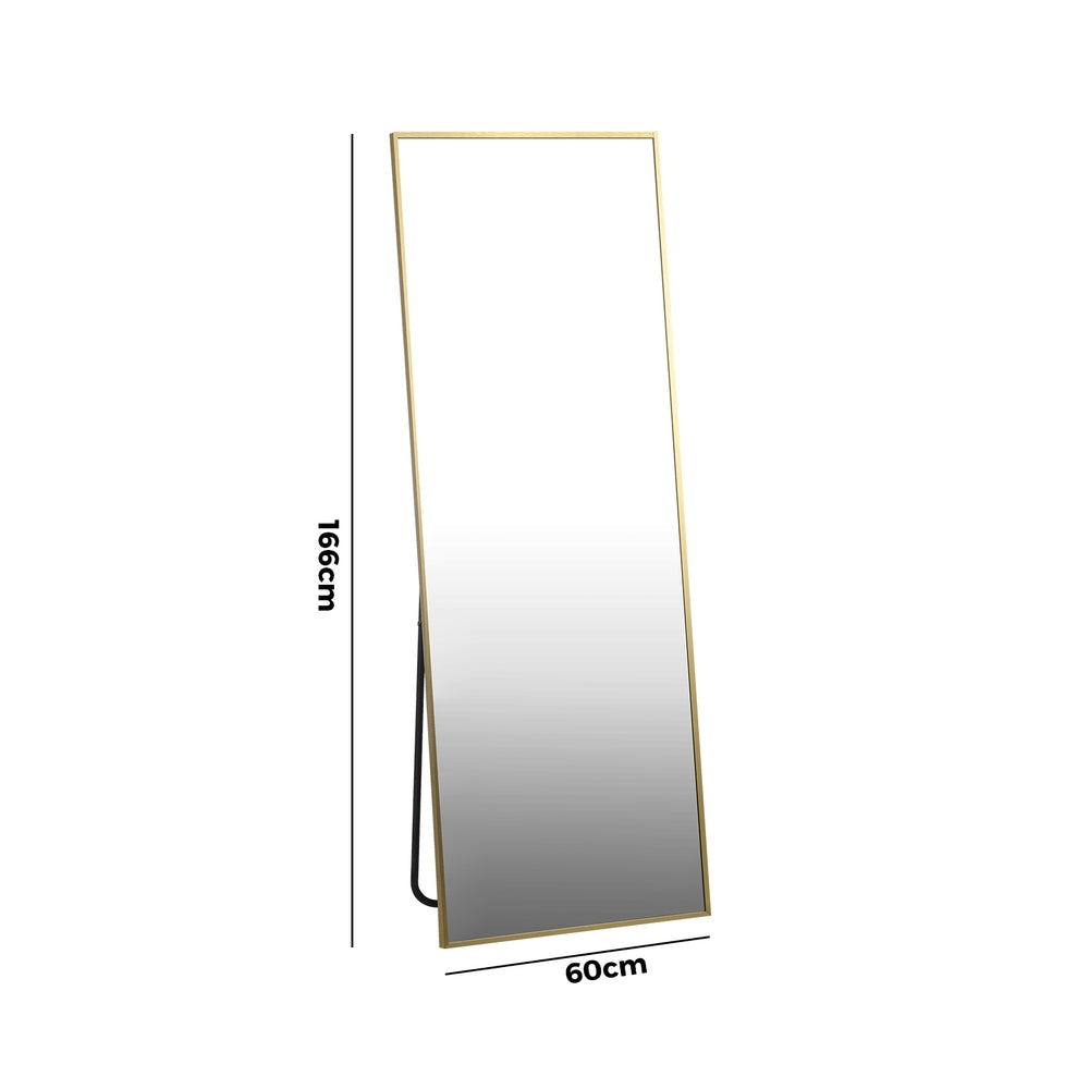 Gold Full Length Mirror Free Standing 166cm | HomeAndLiving - 9