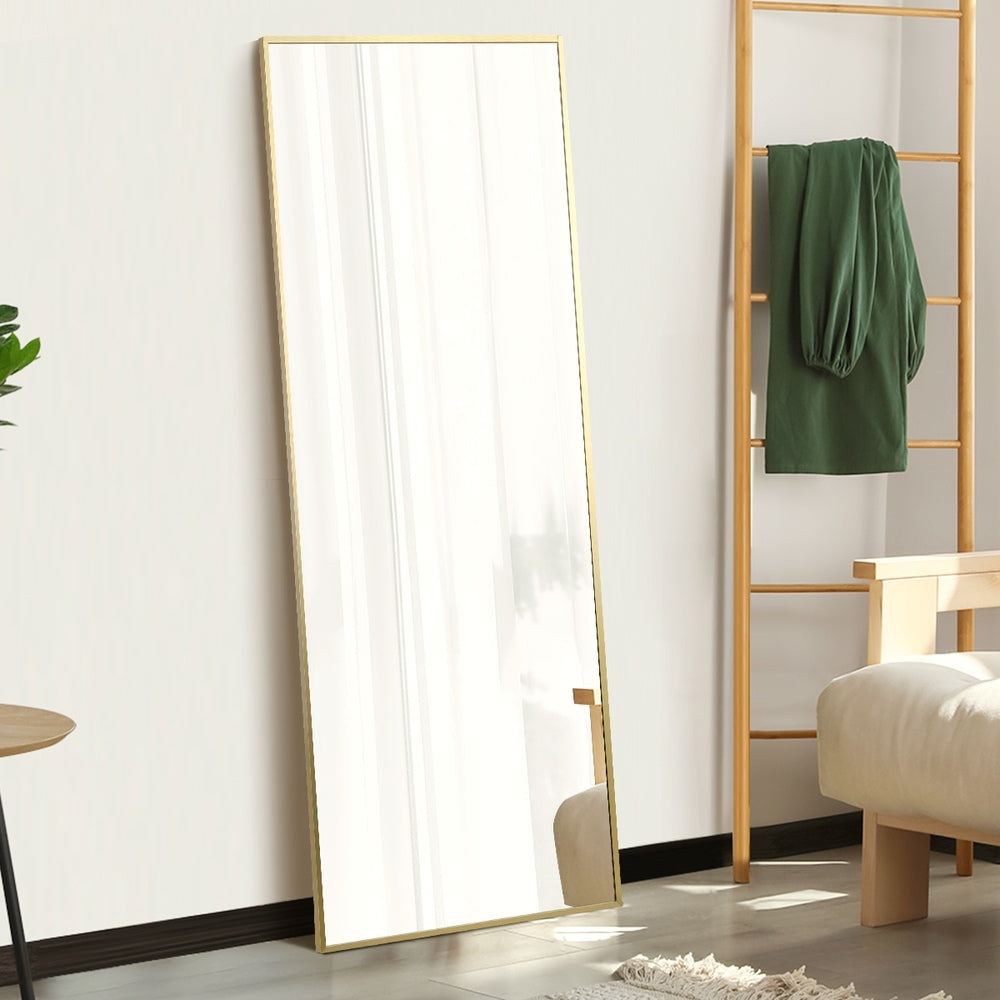 Gold Full Length Mirror Free Standing 166cm | HomeAndLiving