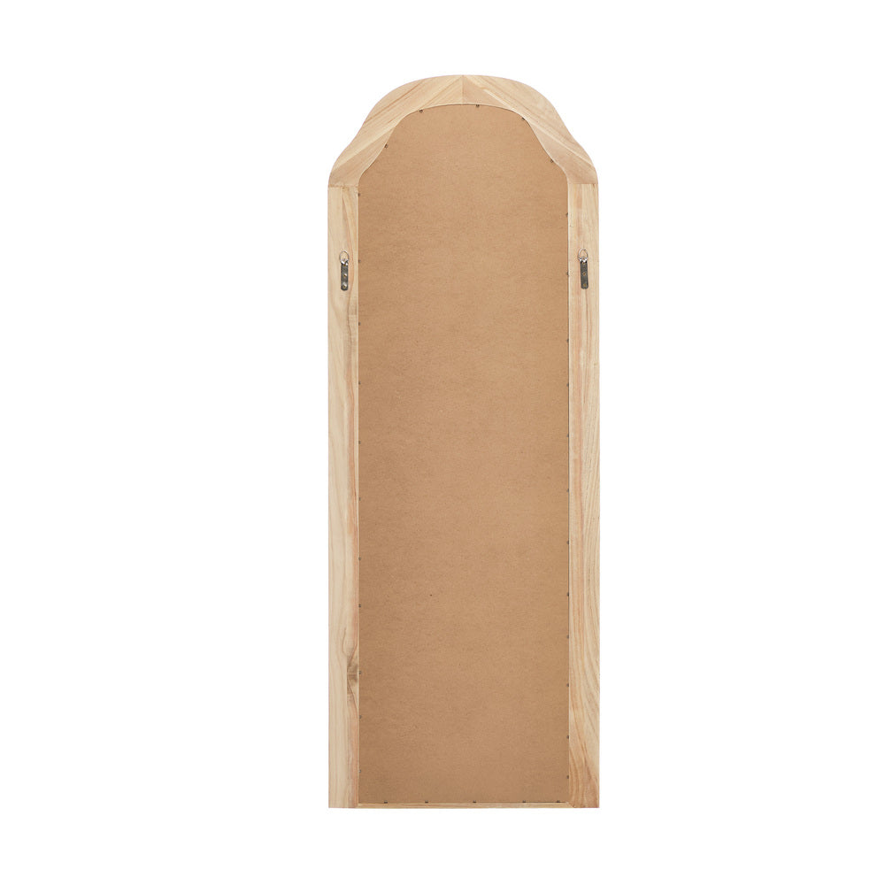 Natural Wood Full Length Floor Mirror 165x60cm Bedroom Makeup Décor