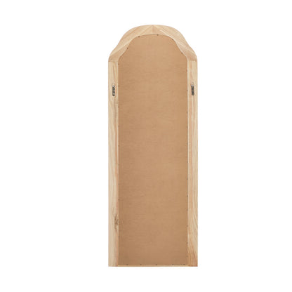 Natural Wood Full Length Floor Mirror 165x60cm Bedroom Makeup Décor