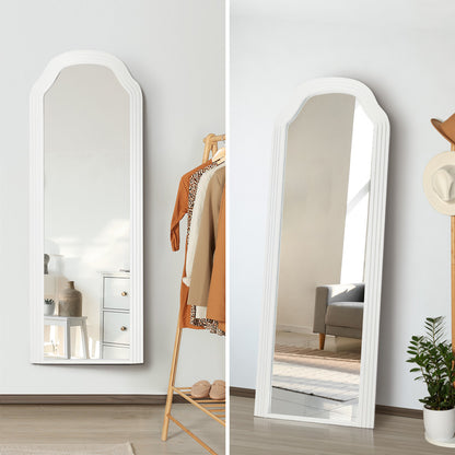 Full Length Makeup Mirror 165x60cm White Wood Frame Bedroom Style