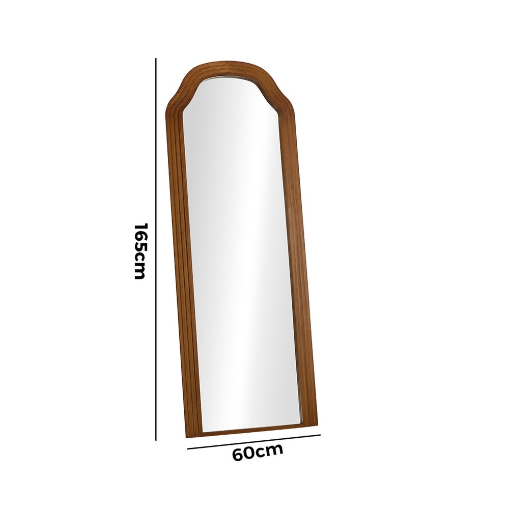 Full Length Makeup Mirror 165x60cm Brown Wood Bedroom Home Décor