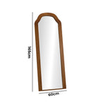Full Length Makeup Mirror 165x60cm Brown Wood Bedroom Home Décor