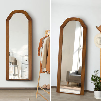 Full Length Makeup Mirror 165x60cm Brown Wood Bedroom Home Décor