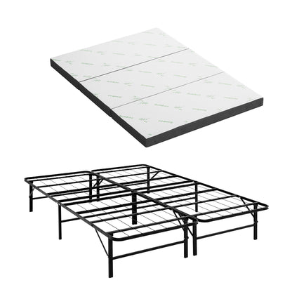 Double Folding Bed Mattress Bamboo Cover | HomeAndLiving - 2