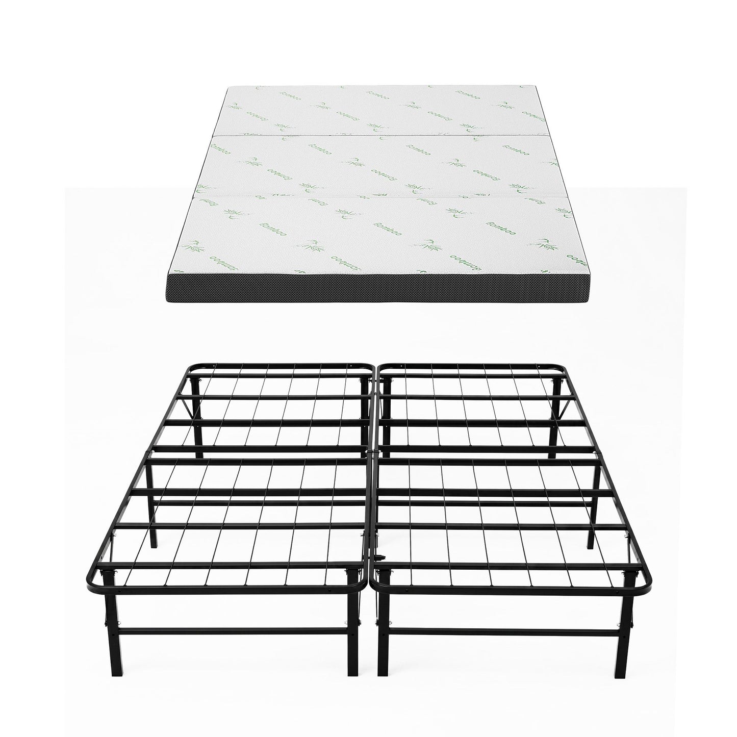 Double Folding Bed Mattress Bamboo Cover | HomeAndLiving - 3