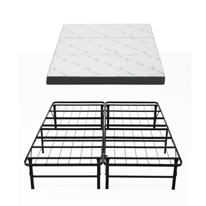 Double Folding Bed Mattress Bamboo Cover | HomeAndLiving - 3