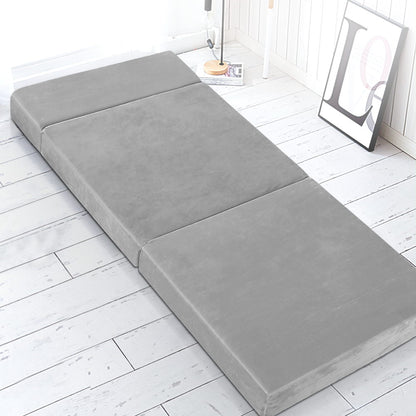 Foldable Mattress Folding Foam Bed Mat Light Grey