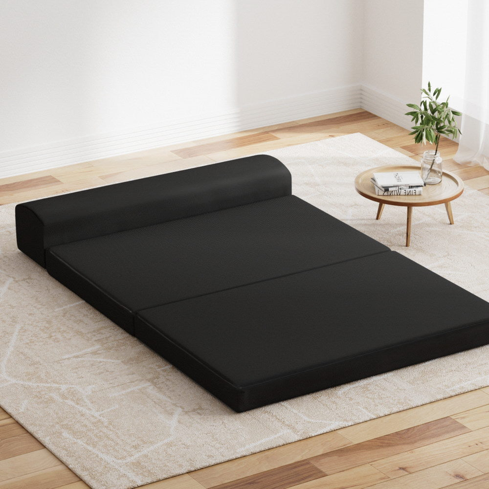 Foldable Mattress Folding Foam Bed Mat Double Black