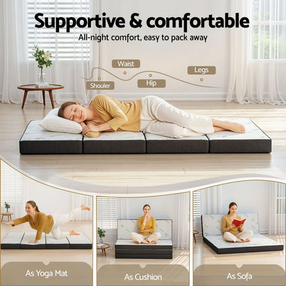 Foldable Foam Mattress Double Size 190x137x10cm