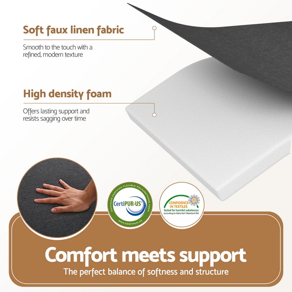 Foldable Queen Mattress Grey 203x153x12cm
