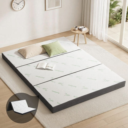 Foldable Mattress Bamboo Queen 203x153x10cm