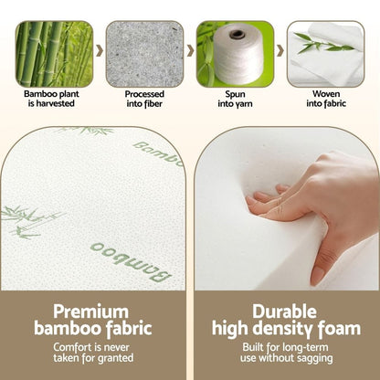 Foldable Mattress Bamboo Queen 203x153x10cm